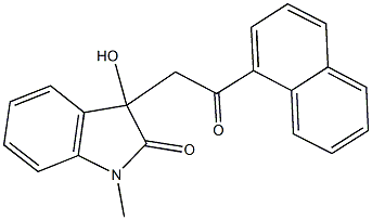 3-hydroxy-1-methyl-3-[2-(1-naphthyl)-2-oxoethyl]-1,3-dihydro-2H-indol-2-one Structure