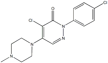 4-chloro-2-(4-chlorophenyl)-5-(4-methyl-1-piperazinyl)-3(2H)-pyridazinone Structure