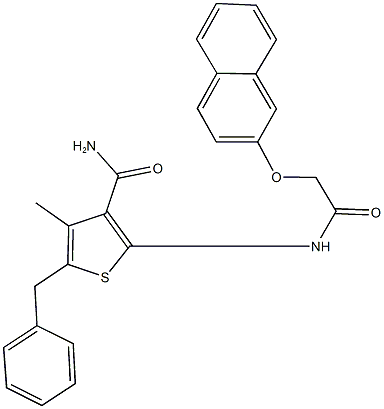 5-benzyl-4-methyl-2-{[(2-naphthyloxy)acetyl]amino}thiophene-3-carboxamide 구조식 이미지