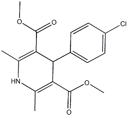 dimethyl 4-(4-chlorophenyl)-2,6-dimethyl-1,4-dihydro-3,5-pyridinedicarboxylate 구조식 이미지