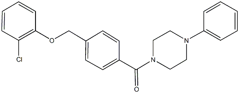 1-{4-[(2-chlorophenoxy)methyl]benzoyl}-4-phenylpiperazine Structure