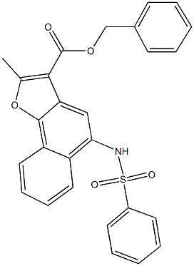 benzyl 2-methyl-5-[(phenylsulfonyl)amino]naphtho[1,2-b]furan-3-carboxylate 구조식 이미지