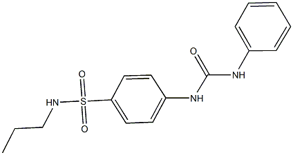 4-[(anilinocarbonyl)amino]-N-propylbenzenesulfonamide 구조식 이미지