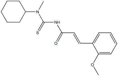 N-cyclohexyl-N'-[3-(2-methoxyphenyl)acryloyl]-N-methylthiourea 구조식 이미지