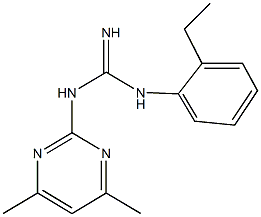 N-(4,6-dimethyl-2-pyrimidinyl)-N'-(2-ethylphenyl)guanidine 구조식 이미지