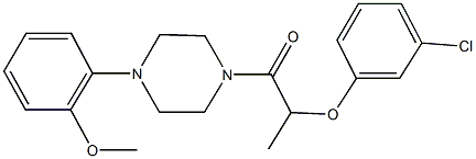 1-[2-(3-chlorophenoxy)propanoyl]-4-(2-methoxyphenyl)piperazine Structure