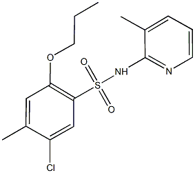 5-chloro-4-methyl-N-(3-methyl-2-pyridinyl)-2-propoxybenzenesulfonamide Structure