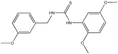 N-(2,5-dimethoxyphenyl)-N'-(3-methoxybenzyl)thiourea Structure