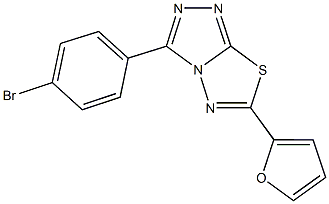 3-(4-bromophenyl)-6-(2-furyl)[1,2,4]triazolo[3,4-b][1,3,4]thiadiazole 구조식 이미지