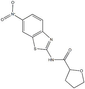 N-{6-nitro-1,3-benzothiazol-2-yl}tetrahydro-2-furancarboxamide 구조식 이미지