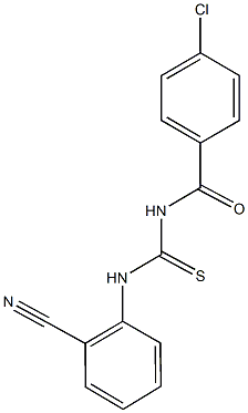 N-(4-chlorobenzoyl)-N'-(2-cyanophenyl)thiourea 구조식 이미지