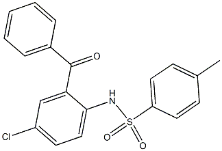 N-(2-benzoyl-4-chlorophenyl)-4-methylbenzenesulfonamide 구조식 이미지