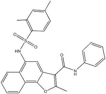 5-{[(2,4-dimethylphenyl)sulfonyl]amino}-2-methyl-N-phenylnaphtho[1,2-b]furan-3-carboxamide Structure