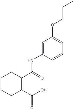 2-[(3-propoxyanilino)carbonyl]cyclohexanecarboxylic acid Structure