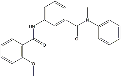 2-methoxy-N-{3-[(methylanilino)carbonyl]phenyl}benzamide 구조식 이미지