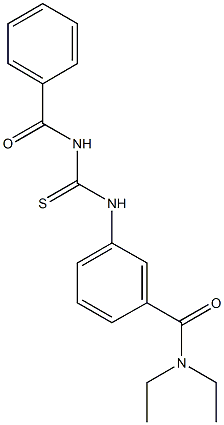 3-{[(benzoylamino)carbothioyl]amino}-N,N-diethylbenzamide 구조식 이미지