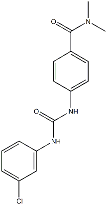 4-{[(3-chloroanilino)carbonyl]amino}-N,N-dimethylbenzamide Structure