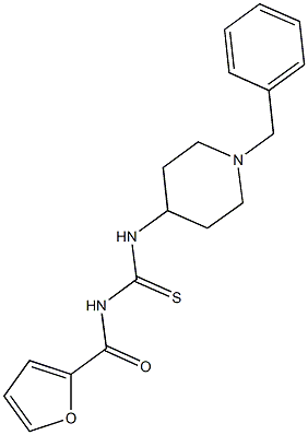 N-(1-benzyl-4-piperidinyl)-N'-(2-furoyl)thiourea Structure