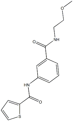 N-(3-{[(2-methoxyethyl)amino]carbonyl}phenyl)-2-thiophenecarboxamide 구조식 이미지