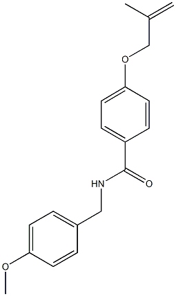 N-(4-methoxybenzyl)-4-[(2-methyl-2-propenyl)oxy]benzamide 구조식 이미지