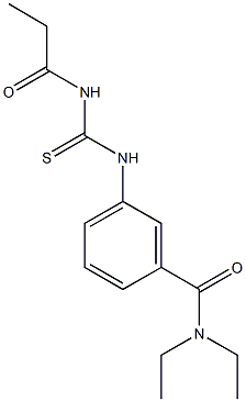 N,N-diethyl-3-{[(propionylamino)carbothioyl]amino}benzamide Structure