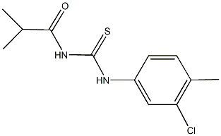 N-(3-chloro-4-methylphenyl)-N'-isobutyrylthiourea Structure