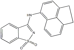 N-(1,2-dihydro-5-acenaphthylenyl)-N-(1,1-dioxido-1,2-benzisothiazol-3-yl)amine 구조식 이미지