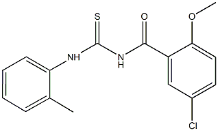 N-(5-chloro-2-methoxybenzoyl)-N'-(2-methylphenyl)thiourea 구조식 이미지