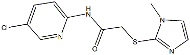 N-(5-chloro-2-pyridinyl)-2-[(1-methyl-1H-imidazol-2-yl)sulfanyl]acetamide Structure