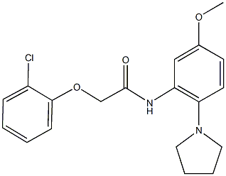 2-(2-chlorophenoxy)-N-[5-methoxy-2-(1-pyrrolidinyl)phenyl]acetamide Structure