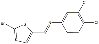 N-[(5-bromo-2-thienyl)methylene]-N-(3,4-dichlorophenyl)amine 구조식 이미지