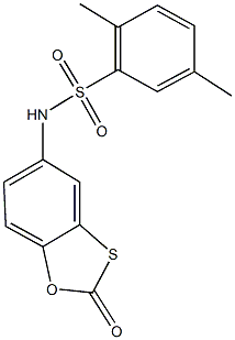 2,5-dimethyl-N-(2-oxo-1,3-benzoxathiol-5-yl)benzenesulfonamide 구조식 이미지