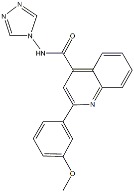 2-(3-methoxyphenyl)-N-(4H-1,2,4-triazol-4-yl)-4-quinolinecarboxamide 구조식 이미지