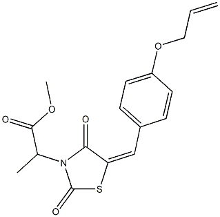 methyl 2-{5-[4-(allyloxy)benzylidene]-2,4-dioxo-1,3-thiazolidin-3-yl}propanoate Structure