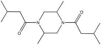 2,5-dimethyl-1,4-bis(3-methylbutanoyl)piperazine Structure