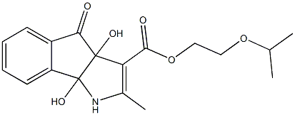 2-isopropoxyethyl 3a,8b-dihydroxy-2-methyl-4-oxo-1,3a,4,8b-tetrahydroindeno[1,2-b]pyrrole-3-carboxylate Structure