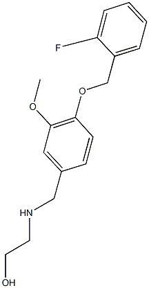 2-({4-[(2-fluorobenzyl)oxy]-3-methoxybenzyl}amino)ethanol 구조식 이미지
