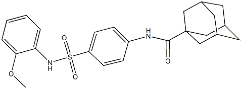 N-{4-[(2-methoxyanilino)sulfonyl]phenyl}-1-adamantanecarboxamide 구조식 이미지