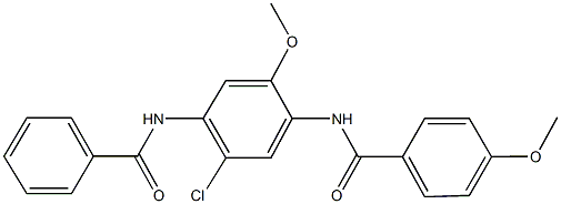 N-[4-(benzoylamino)-5-chloro-2-methoxyphenyl]-4-methoxybenzamide 구조식 이미지