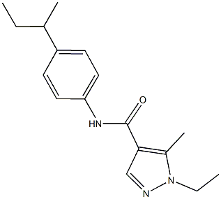 N-(4-sec-butylphenyl)-1-ethyl-5-methyl-1H-pyrazole-4-carboxamide Structure