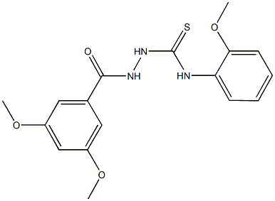 2-(3,5-dimethoxybenzoyl)-N-(2-methoxyphenyl)hydrazinecarbothioamide Structure