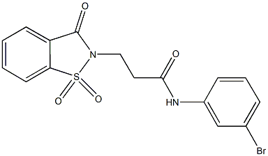 N-(3-bromophenyl)-3-(1,1-dioxido-3-oxo-1,2-benzisothiazol-2(3H)-yl)propanamide Structure