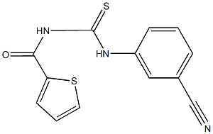 N-(3-cyanophenyl)-N'-(thien-2-ylcarbonyl)thiourea Structure