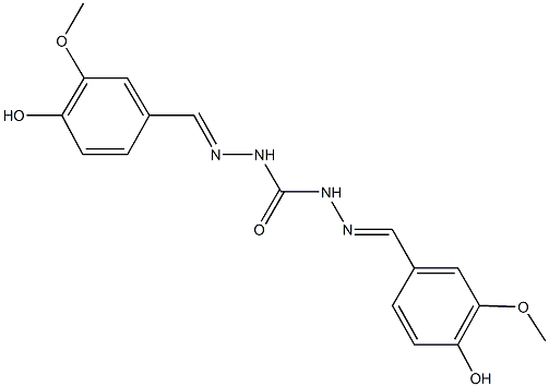 N'',N'''-bis(4-hydroxy-3-methoxybenzylidene)carbonohydrazide Structure