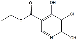 ethyl 5-chloro-4,6-dihydroxynicotinate 구조식 이미지