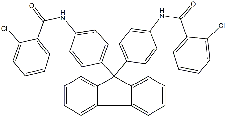 2-chloro-N-[4-(9-{4-[(2-chlorobenzoyl)amino]phenyl}-9H-fluoren-9-yl)phenyl]benzamide Structure