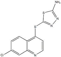 5-[(7-chloro-4-quinolinyl)sulfanyl]-1,3,4-thiadiazol-2-amine Structure