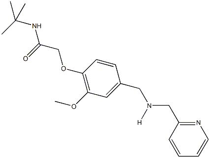 N-(tert-butyl)-2-(2-methoxy-4-{[(2-pyridinylmethyl)amino]methyl}phenoxy)acetamide Structure