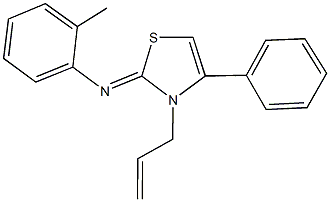 N-(3-allyl-4-phenyl-1,3-thiazol-2(3H)-ylidene)-N-(2-methylphenyl)amine Structure