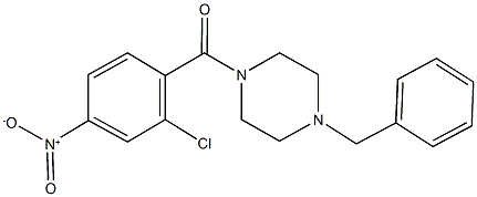 1-benzyl-4-{2-chloro-4-nitrobenzoyl}piperazine 구조식 이미지